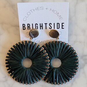 Pretty Green & Gold Earrings